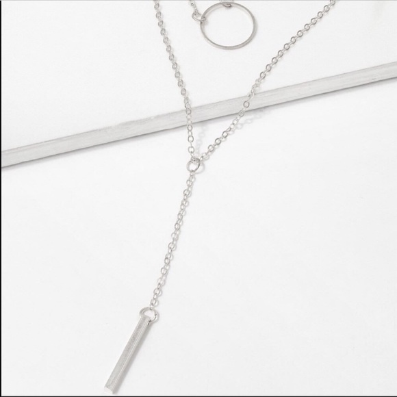 Silver Double Layer Necklace - Picture 3 of 3